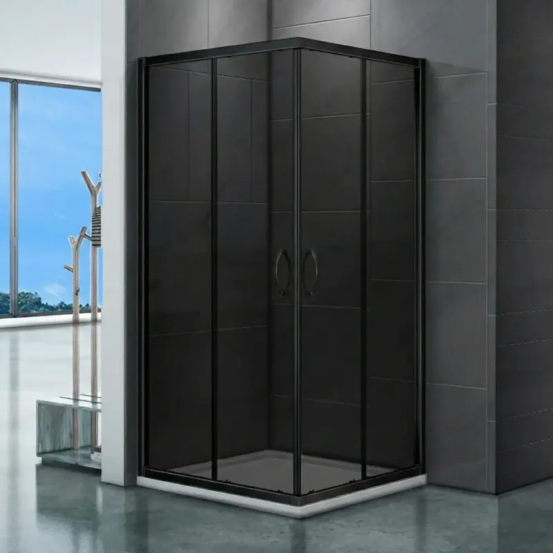 Kerra Tiara Square vierkante douchecabine 90x90 met zwarte profielen Express Levering