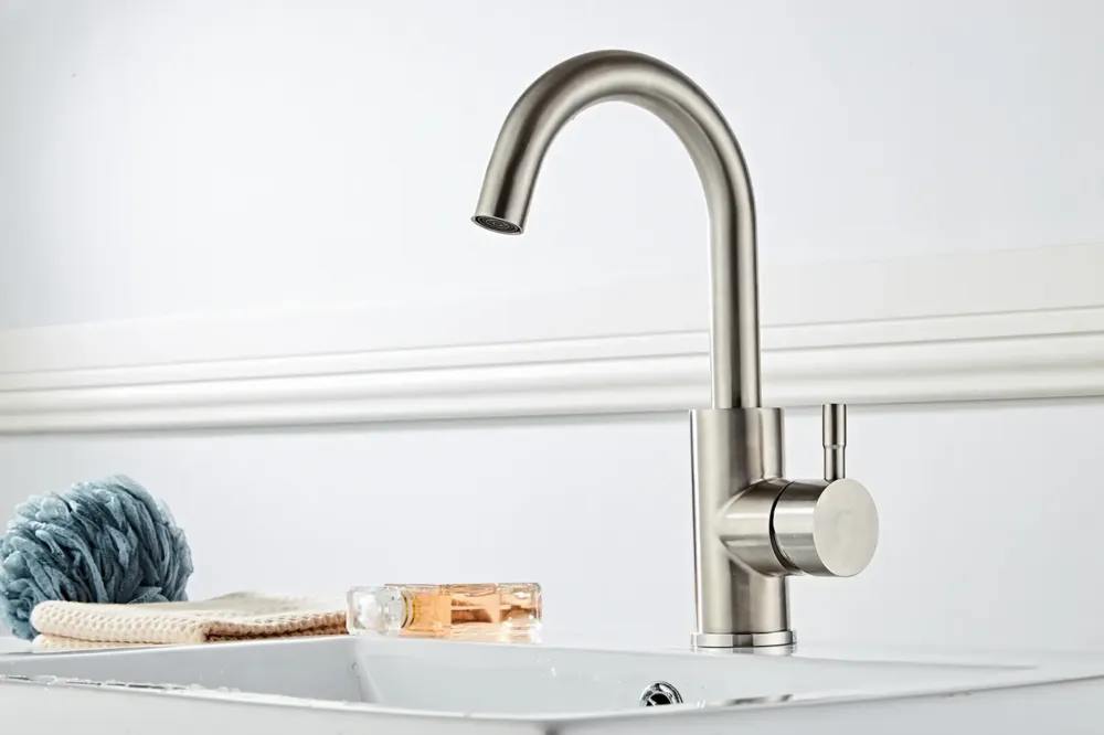 Saniclear Exclusive 304-RVS Matrix draaibare wastafelkraan eenhendel Aanbieding