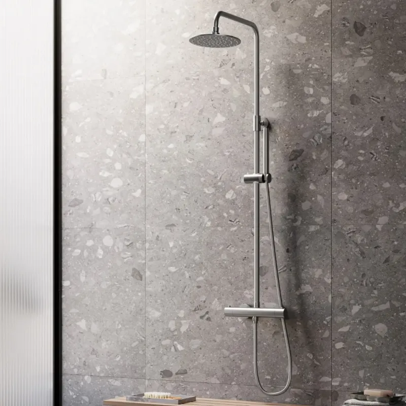 Dagaanbieding Saniclear Exclusive volledig 304 RVS regendouche opbouw 20cm met staafhanddouche
