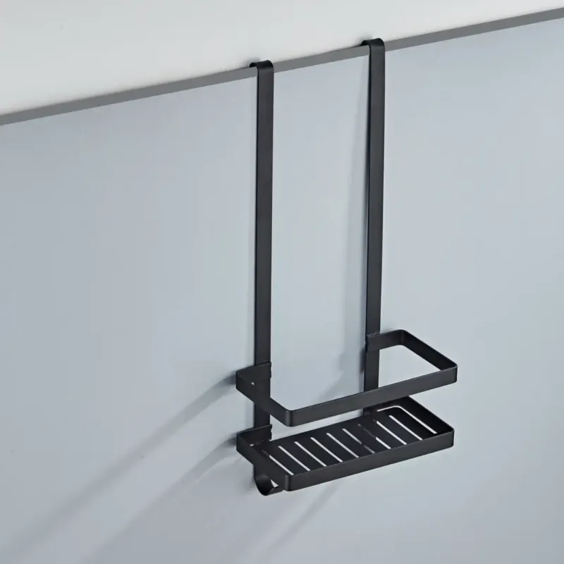 Voordeelprijs Saniclear Nero doucherek / shampoohouder 52cm mat zwart