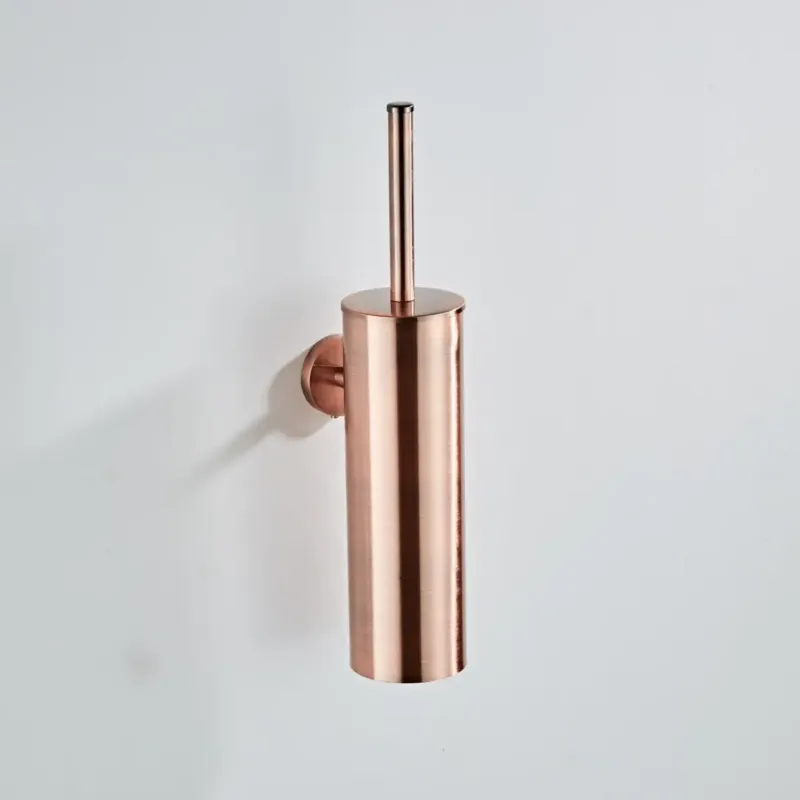 Saniclear Copper toiletborstel met wandhouder geborsteld koper Premium