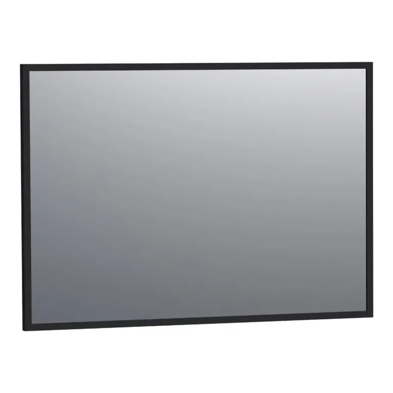 Op = Op Brauer Onyx rechthoekige spiegel 100x70cm zwart geborsteld