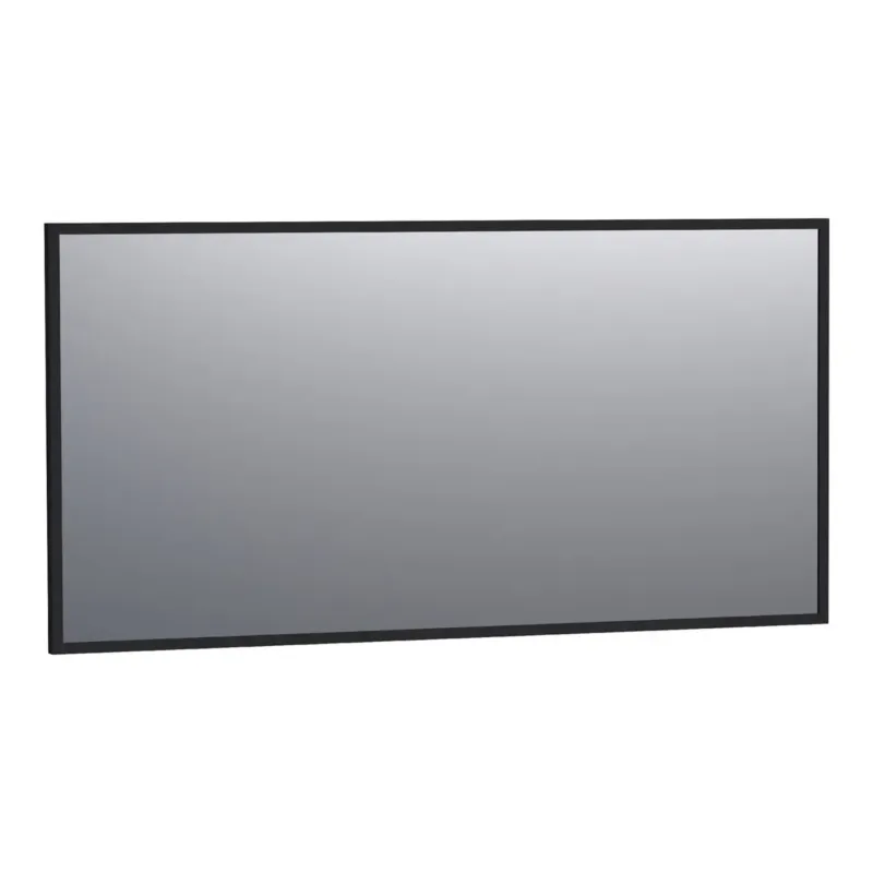 Beperkt Aanbod Brauer Onyx rechthoekige spiegel 140x70cm zwart geborsteld