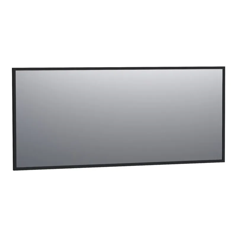 Brauer Onyx rechthoekige spiegel 160x70cm zwart geborsteld Betrouwbaar