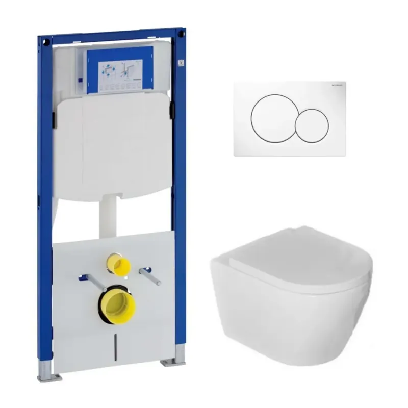 Exclusieve Aanbieding Geberit UP320 toiletset met Saniclear Jama Compact randloos wandcloset incl softclose zitting 48cm diep