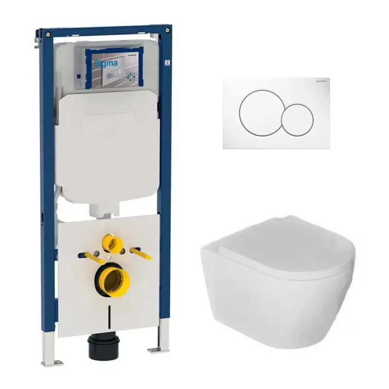 Korting Geberit UP720 toiletset met Saniclear Jama Compact randloos toilet incl softclose zitting