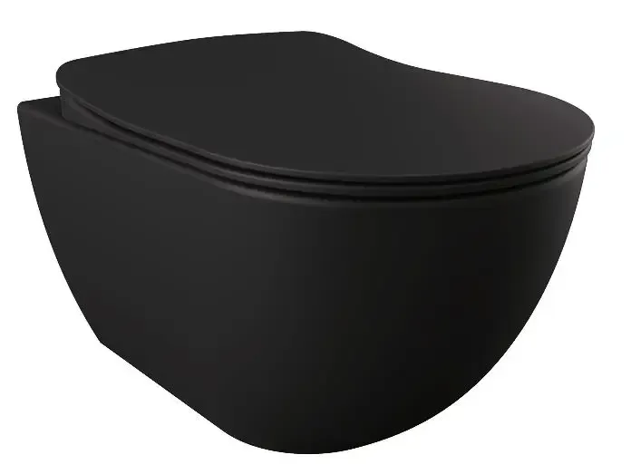 Sanigoods Alpha Rimless randloos wandcloset mat zwart Exclusieve Aanbieding