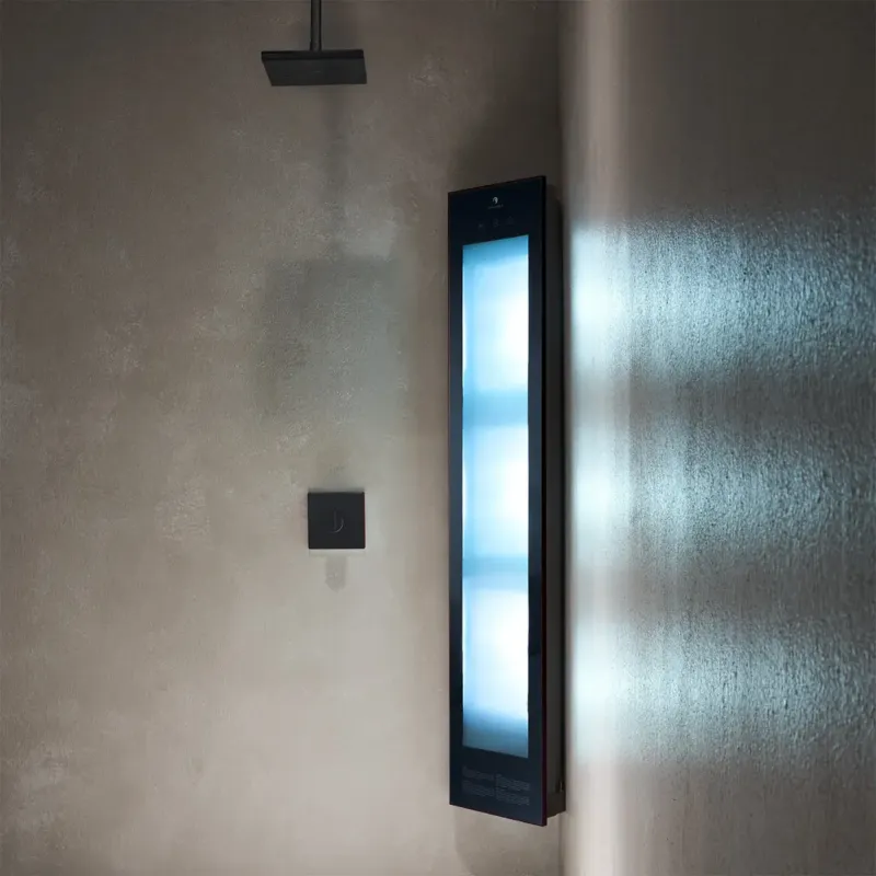 Sunshower Zwart Combi opbouw infrarood en UV lamp 145x30x20cm Lage Kosten
