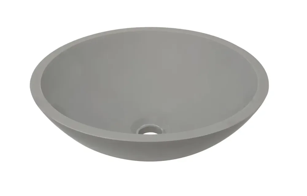 Flitsaanbieding Mueller Mira wastafel solid surface rond 43x13cm betonlook