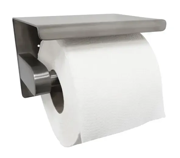 Mueller toiletrolhouder met planchet 304-RVS Exclusieve Aanbieding
