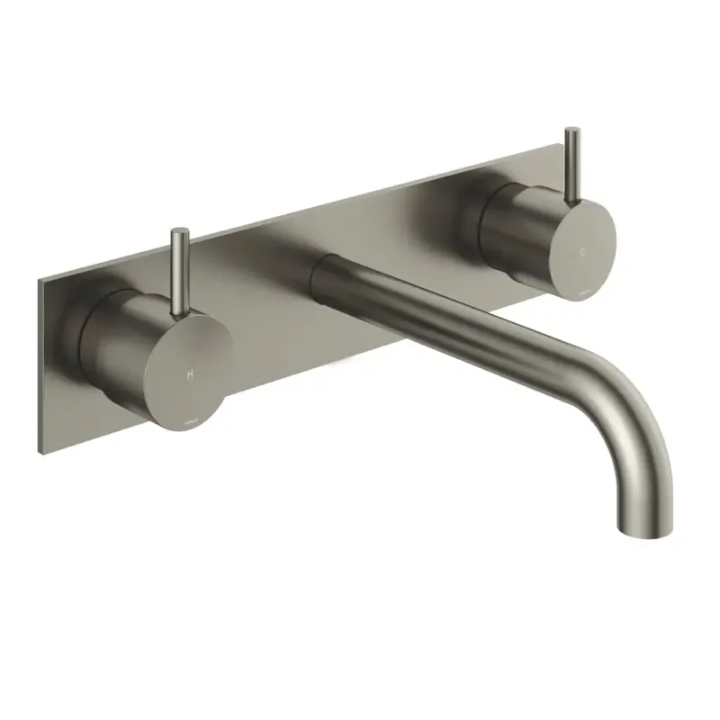 Aanbieding Hotbath Cobber inbouw wastafelkraan 18cm met plaat geborsteld nikkel
