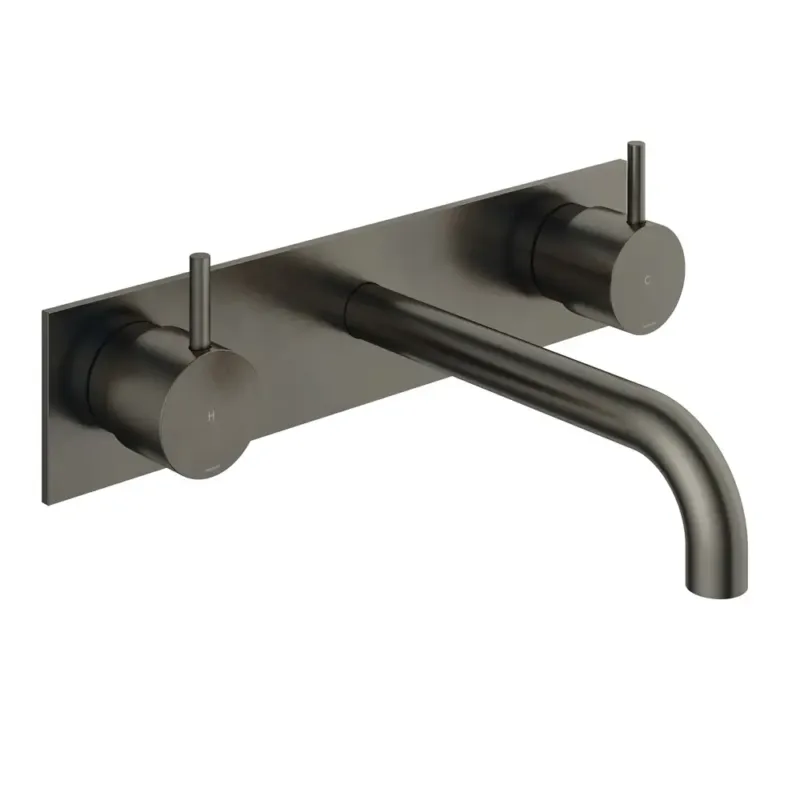 Hotbath Cobber inbouw wastafelkraan 18cm met plaat verouderd ijzer Nieuw