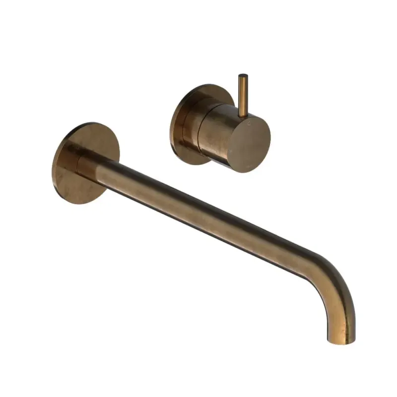 Hotbath Cobber 2-gats inbouw wastafelkraan 25cm verouderd messing Hete Deal
