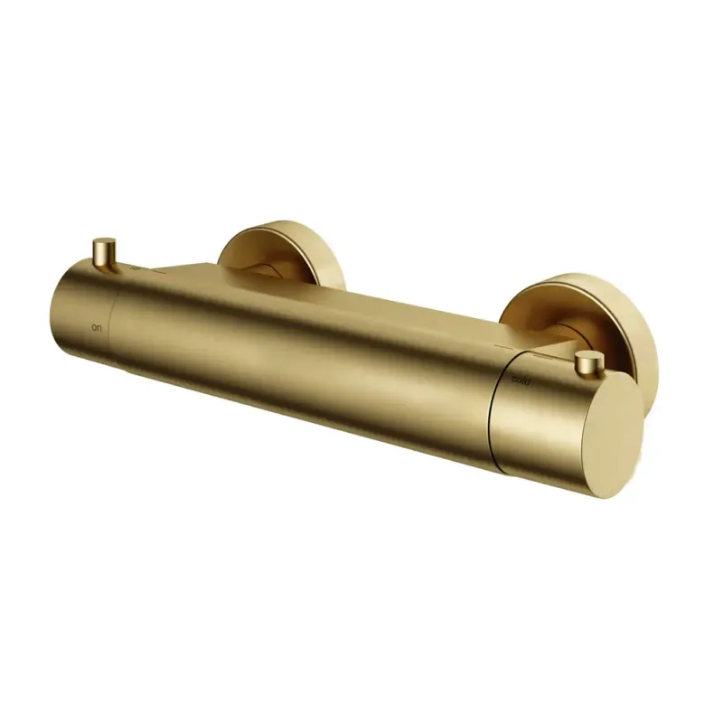 Snelle Levering Hotbath Cobber Thermostatische Douchekraan Geborsteld Messing PVD B008