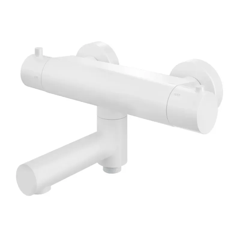 Superprijs Hotbath Cobber Thermostatische Badkraan met uitloop Wit Mat B020