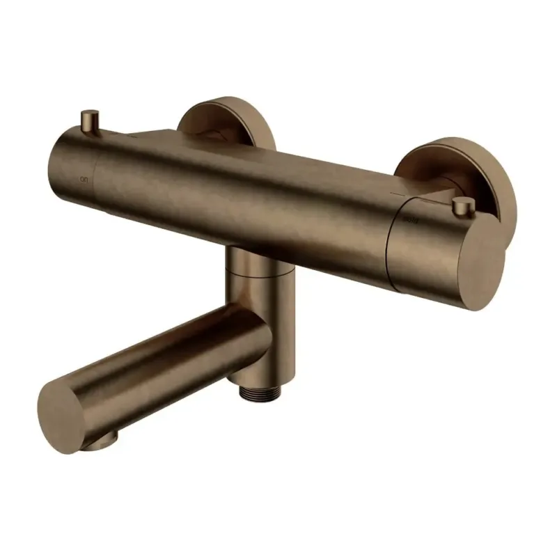 Actieprijs Hotbath Cobber Thermostatische Badkraan met uitloop Verouderd Messing B020