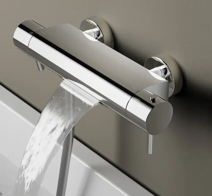 Hotbath Cobber Thermostatische Badmengkraan Cascade Uitloop Chroom B021 Favoriet