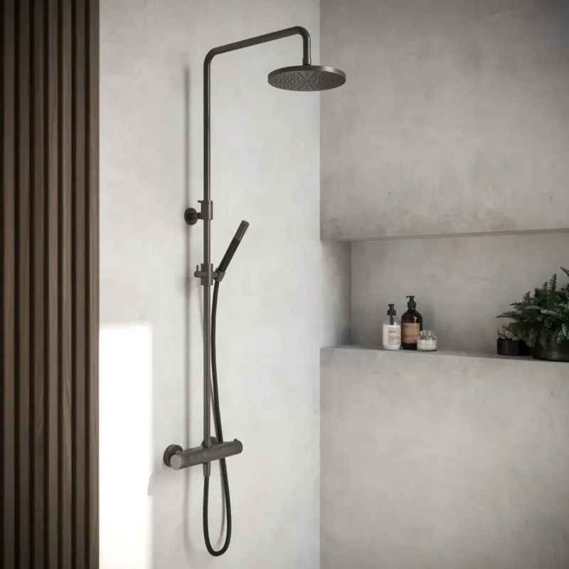 Hotbath Cobber Thermostatische Regendouche Doucheset Verouderd Ijzer SDS9 Uitverkoop