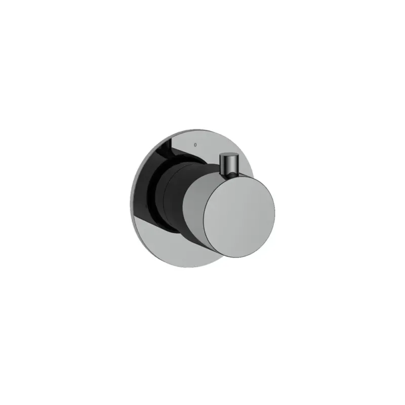 Hotbath Cobber Afbouwdeel Thermostaat met 1 stopkraan Zwart Chroom CB010 Nieuw