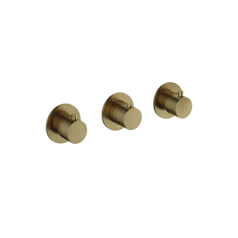 Hotbath Cobber afbouwdeel Inbouw Douche Thermostaat Horizontaal Geborsteld Messing CB7067 Shop Nu
