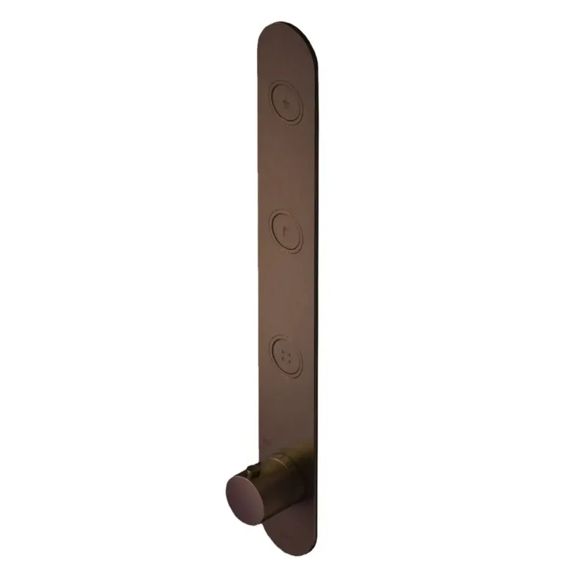 Hotbath Cobber Afbouwdeel thermostaat Verticaal met 3 pushbuttons Verouderd Messing PB050 Lage Prijs