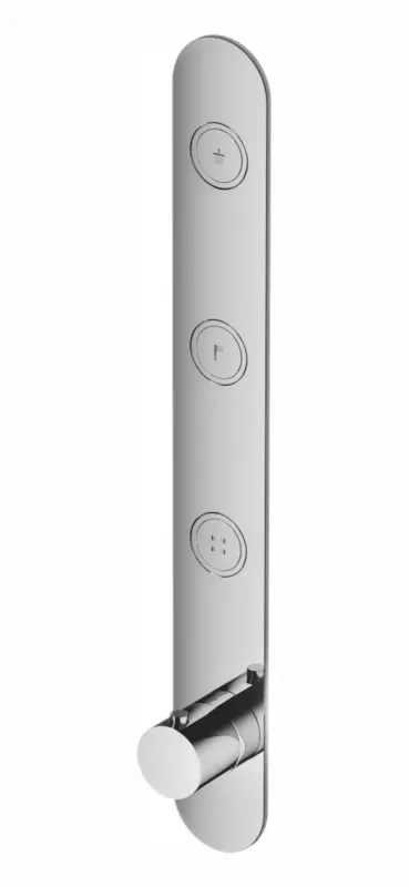 Meest Verkocht Hotbath Cobber Afbouwdeel thermostaat Verticaal met 3 pushbuttons Geborsteld Messing PVD PB050