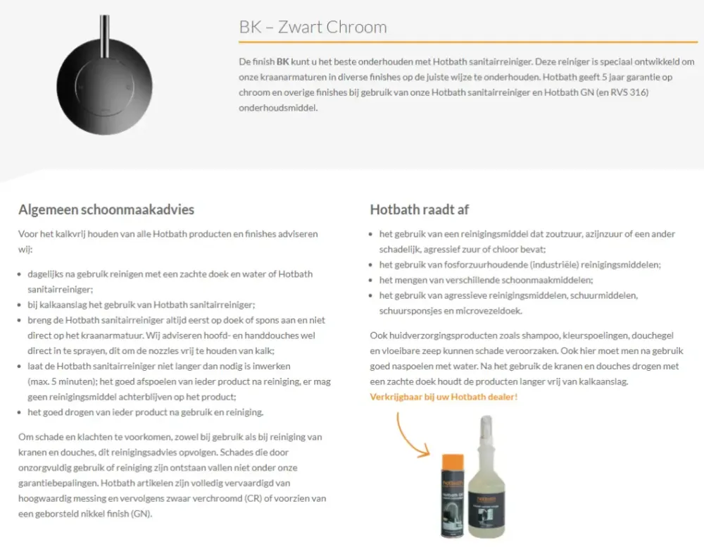 Finale Uitverkoop Hotbath Cobber Afbouwdeel thermostaat Rechthoek met 2 push buttons Zwart Chroom PB009Q