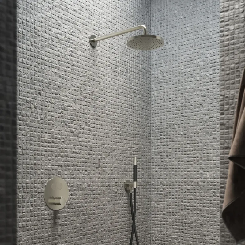 Hotbath Cobber Complete Thermostatische Douche Inbouwset Geborsteld Nikkel IBS22 Koop Online