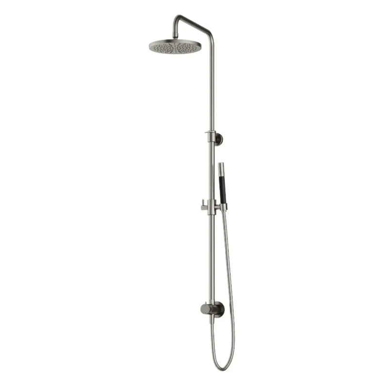 Hoge Kwaliteit Hotbath Cobber M438 stortdouche met staafhanddouche en 20cm hoofddouche nikkel geborsteld