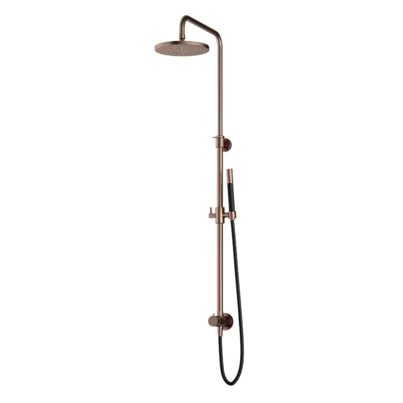 Hotbath Cobber M438 stortdouche met staafhanddouche en 20cm hoofddouche koper geborsteld PVD Voordeelprijs