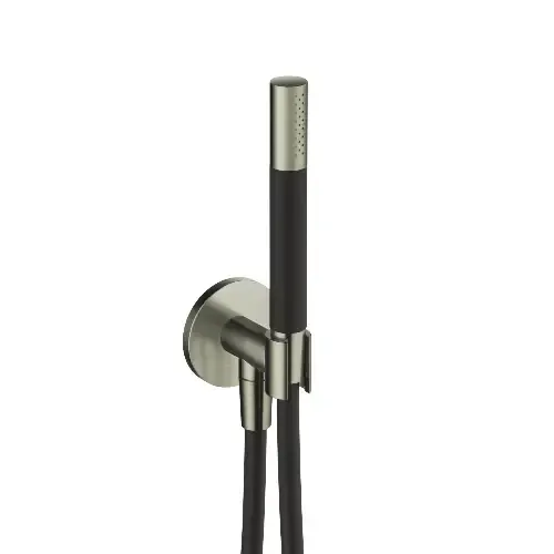 Hotbath Cobber Staaf Handdouche met douche aansluiting en opsteek Geborsteld Nikkel Seizoensaanbieding