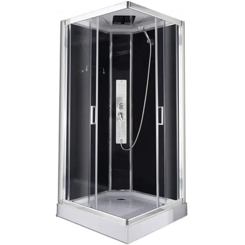 Badstuber Trend complete douchecabine kitvrij vierkant 90x90x215cm met thermostaatkraan Seizoensaanbieding
