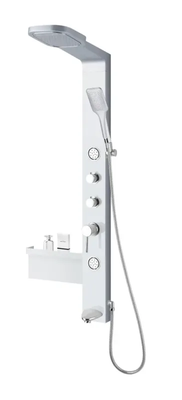 Badstuber Ibiza douchepaneel zilver 135cm Meest Verkocht