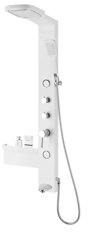 Badstuber Ibiza douchepaneel wit 132x27 Uitverkoop