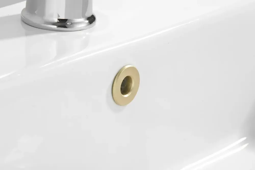 Saniclear Brass overloopring messing geborsteld - mat goud Actieprijs