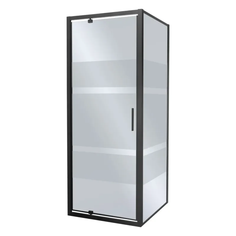 Kerra Tomar douchecabine 80x80x190 vierkant zwart Gereduceerde Prijs