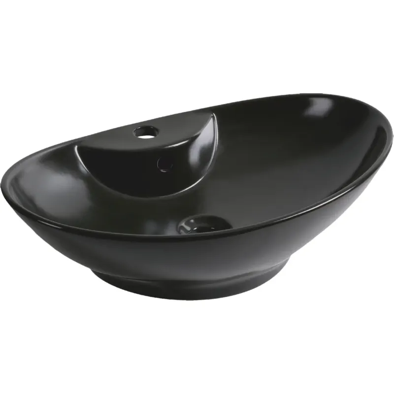 Superprijs Kerra KR 139 BLM waskom ovaal 58x38,5cm zwart