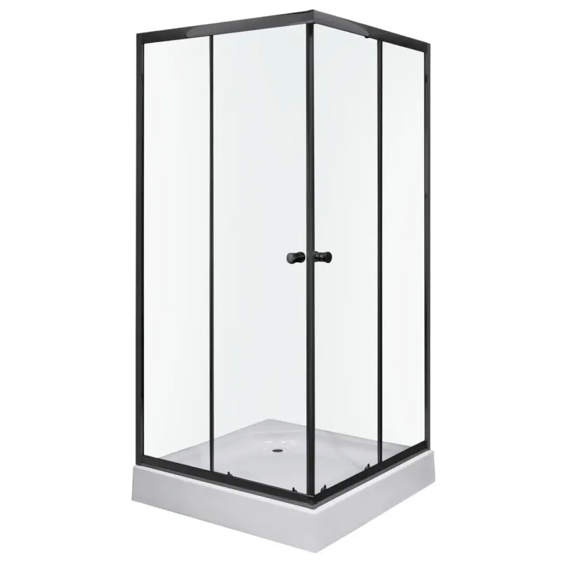 Alleen Vandaag Kerra Olga Square Black 80 douchecabine vierkant incl. douchebak 80x80 zwart