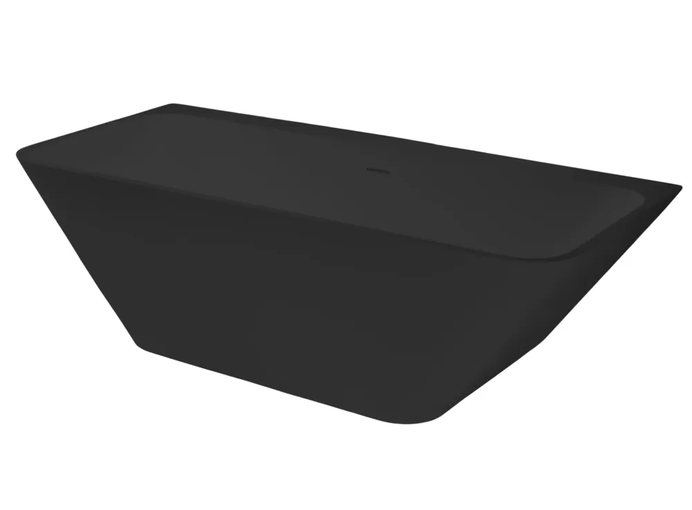 Goedkoop Best Design Borgh semi vrijstaand bad 180x85x55cm zwart