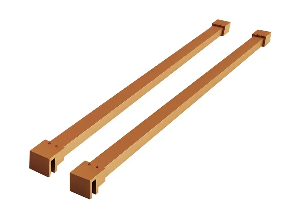 Mueller Slimline set van 2 stabilisatiestangen 120cm geborsteld messing goud Voordeelprijs