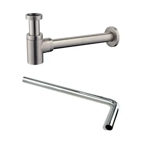 Merkproduct Mueller set van sifon en vloerbuis RVS