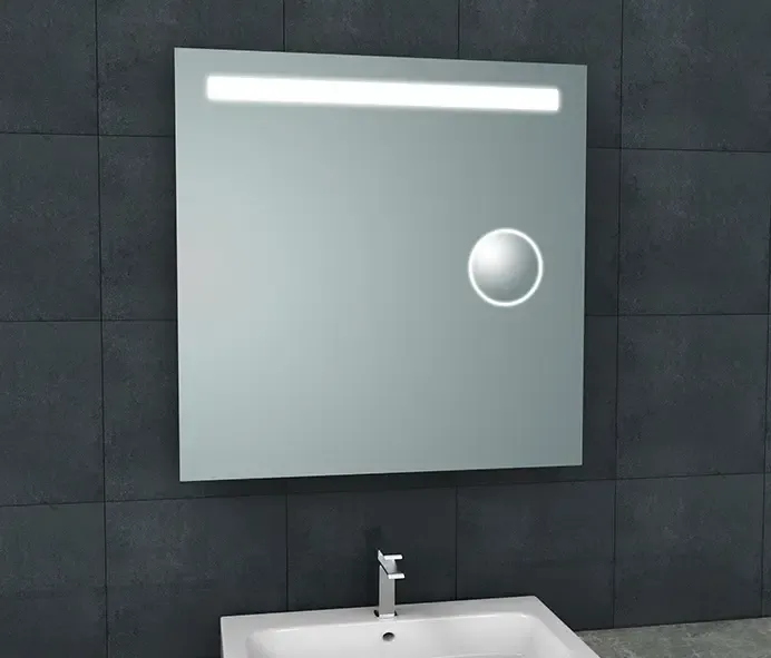 Mueller May spiegel met LED en scheerspiegel 80x80cm Express Levering