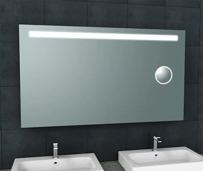 Mueller May spiegel met LED en scheerspiegel 140x80cm Lage Prijs