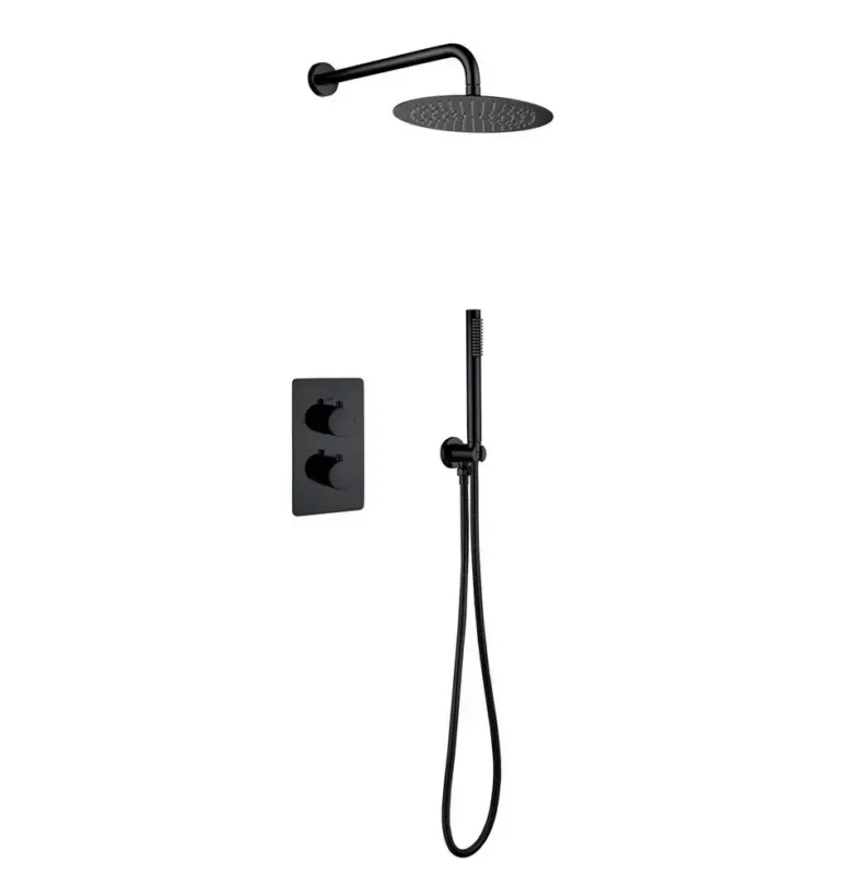 SaniGoods Adobe inbouw regendouche mat zwart 25cm Korting