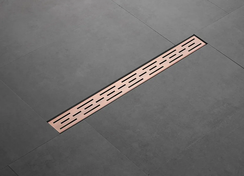 Saniclear Copper douchegoot 70x7cm geborsteld koper Beperkte Voorraad