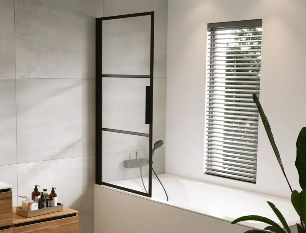 Alleen Vandaag Riho Grid GB501 badwand links 80x150 matzwart