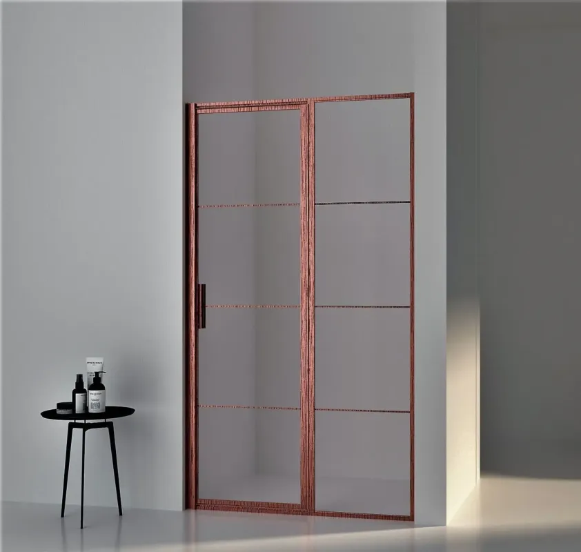 Tijdelijk Beschikbaar SaniGoods Sparkle douchedeur 90x200cm geborsteld koper