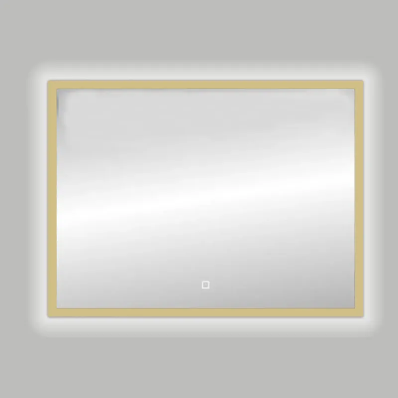 Korting Best Design Nancy LED spiegel mat goud 100x80cm