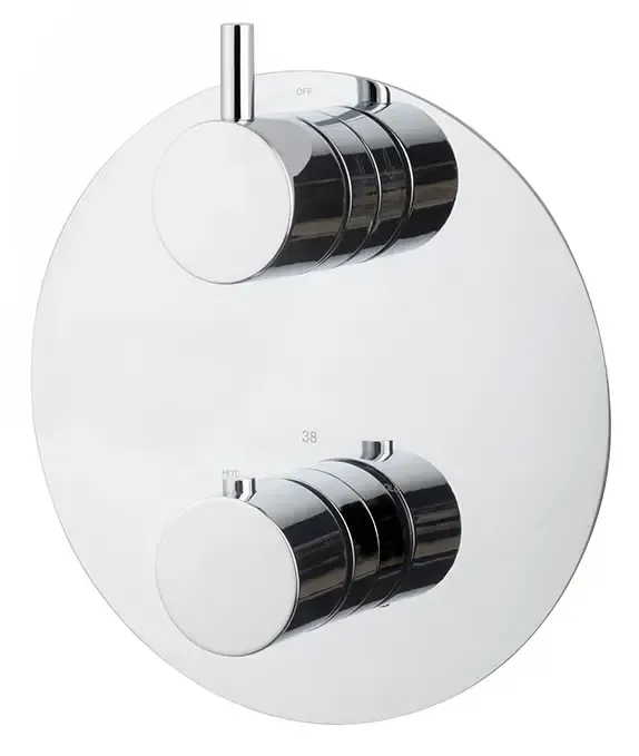 Mueller Round afbouwdeel voor inbouwdeel 2-wegs thermostaat chroom Flitsaanbieding