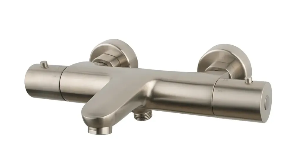 Op = Op Mueller Round bad thermostaatkraan RVS-look